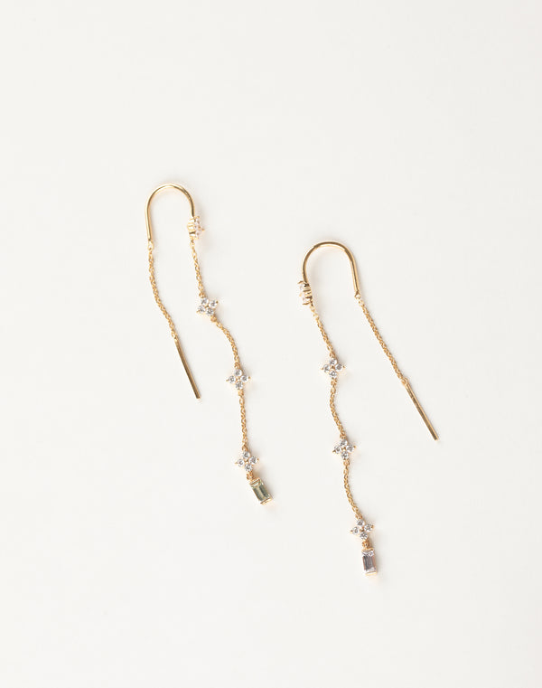 Willow Threaders Diamond Earrings